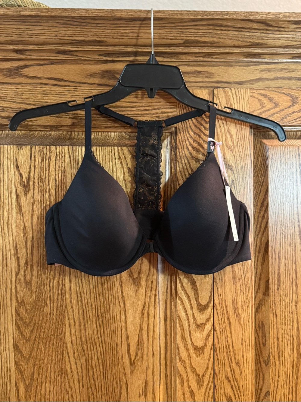 Victoria's Secret Black Lace Racerback Underwire Bra